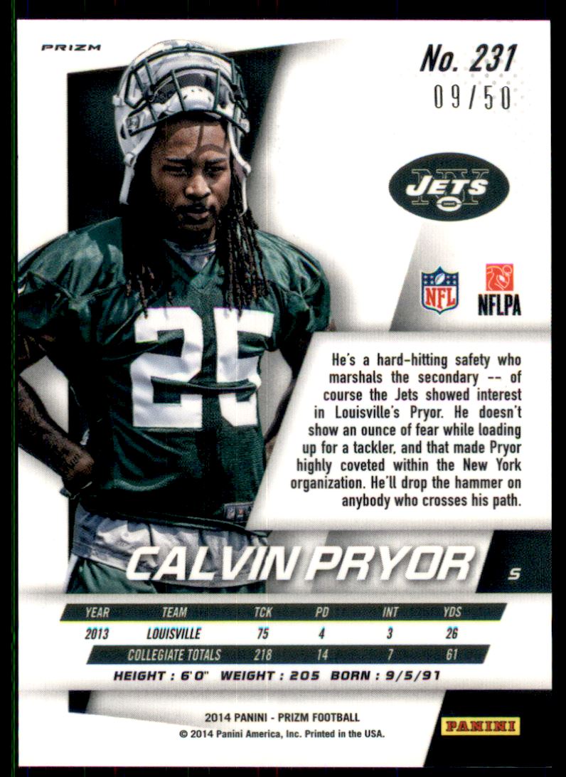 2014 Panini Prizm Prizms Team Logo #231 Calvin Pryor