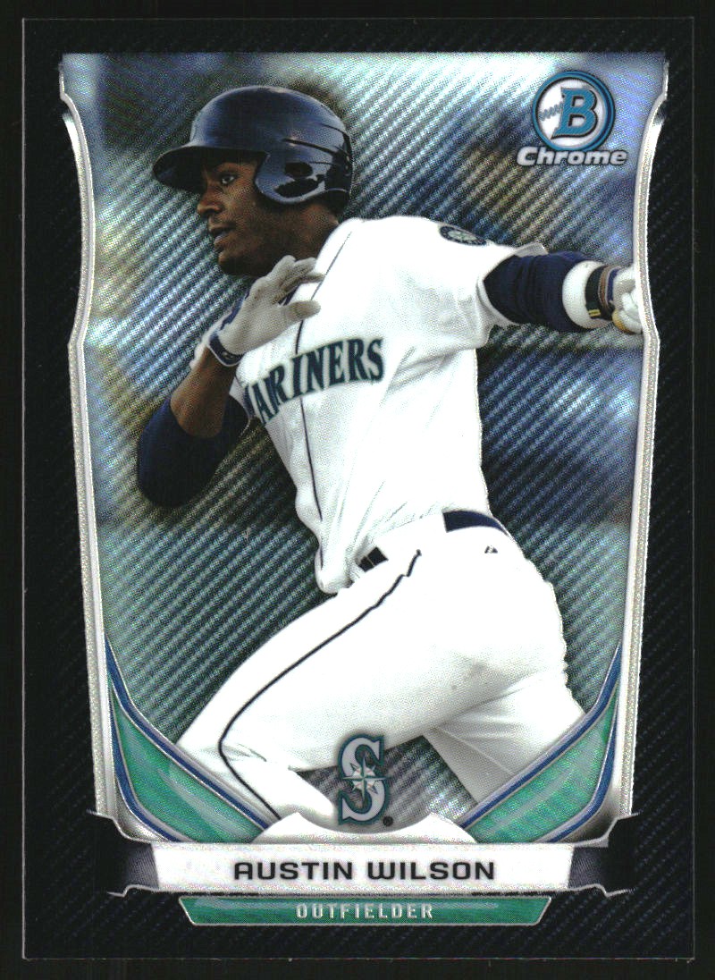 2014 Bowman Chrome Prospects Series 2 Black Static Refractors #BCP28 Austin Wilson