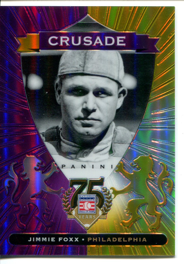 2014 Panini Hall of Fame Crusades Purple #23 Jimmie Foxx