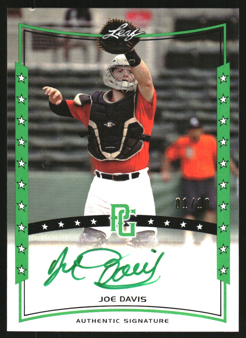2014 Leaf Perfect Game Showcase Autographs Green #AJD1 Joe Davis/10