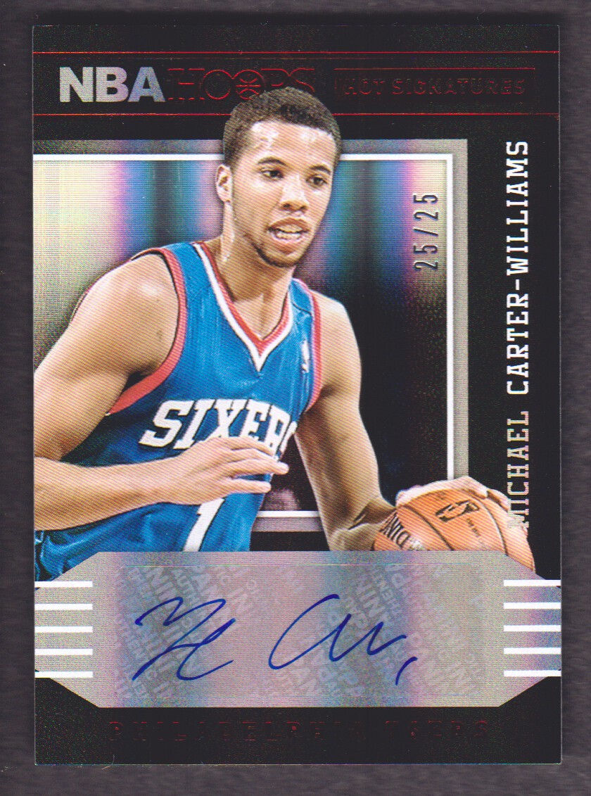 2014-15 Hoops Hot Signatures Red #60 Michael Carter-Williams