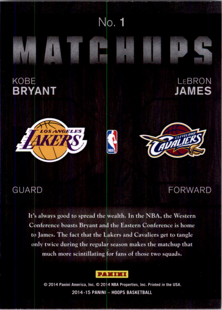 2014-15 Hoops Basketball Matchups YOU PICK - Picture 3 of 39