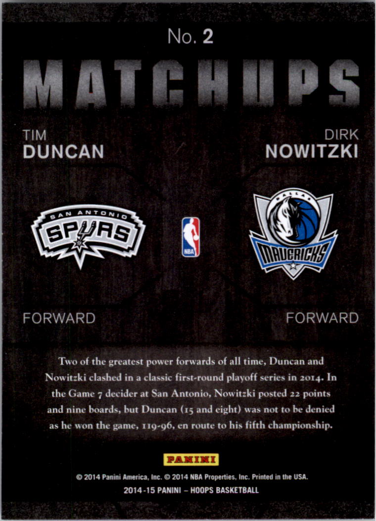 2014-15 Hoops Basketball Matchups YOU PICK - Picture 5 of 39