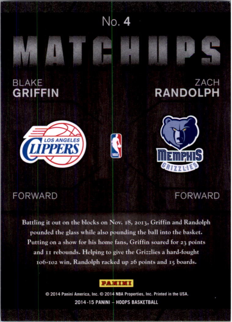 2014-15 Hoops Basketball Matchups YOU PICK - Picture 9 of 39