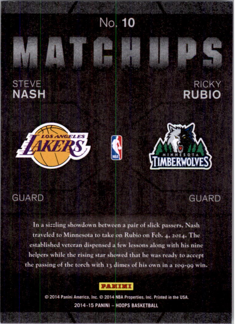 2014-15 Hoops Basketball Matchups YOU PICK - Picture 21 of 39