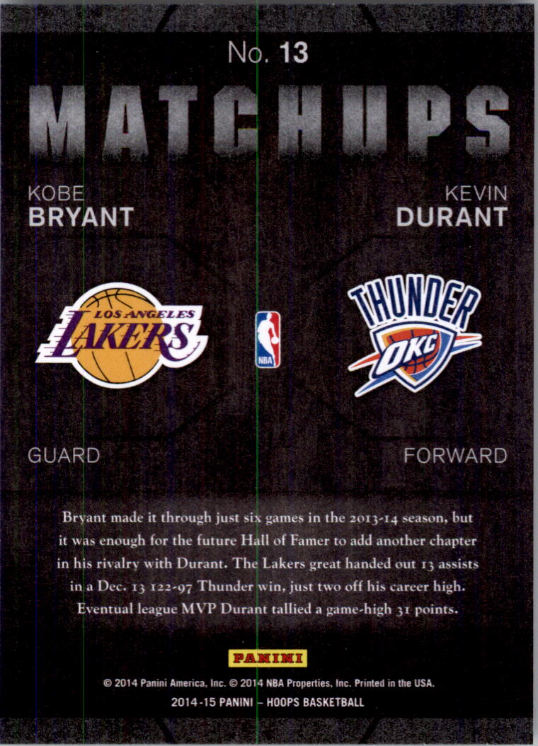 2014-15 Hoops Basketball Matchups YOU PICK - Picture 27 of 39