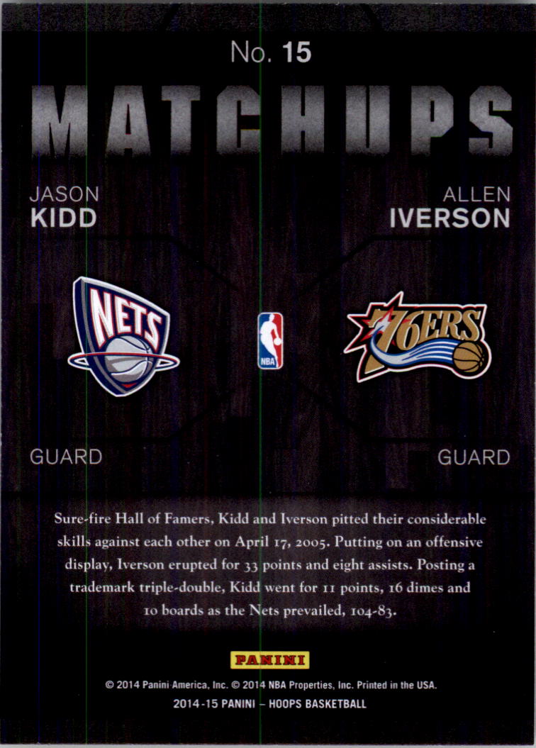 2014-15 Hoops Basketball Matchups YOU PICK - Picture 31 of 39