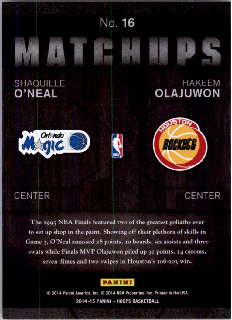 2014-15 Hoops Basketball Matchups YOU PICK - Picture 33 of 39