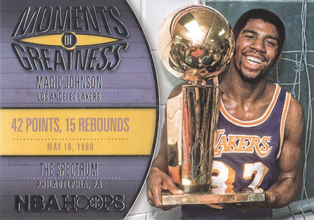 2014-15 Hoops Moments of Greatness #12 Magic Johnson