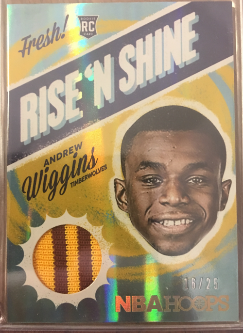 2014-15 Hoops Rise and Shine Memorabilia Prime #1 Andrew Wiggins