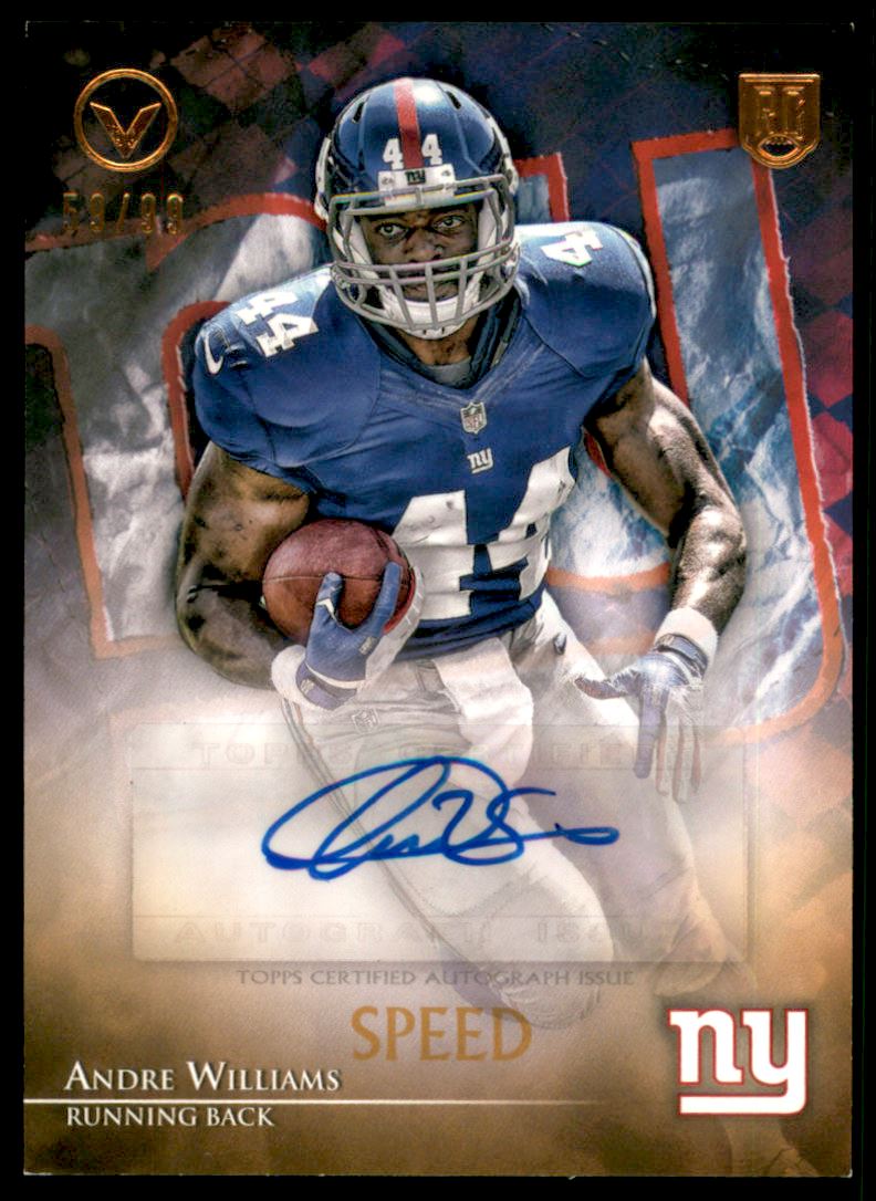 2014 Topps Valor Autographs Speed #VAAW Andre Williams