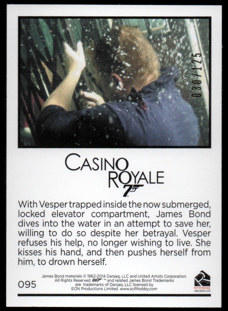 2014 Rittenhouse James Bond Archives Gold #95 Casino Royale back image