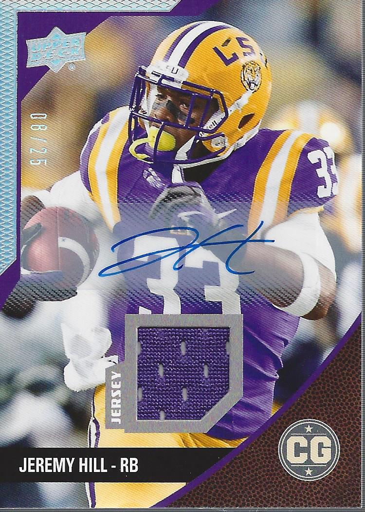 2014 Upper Deck Conference Greats Jersey Autographs #62 Jeremy Hill/25 EXCH