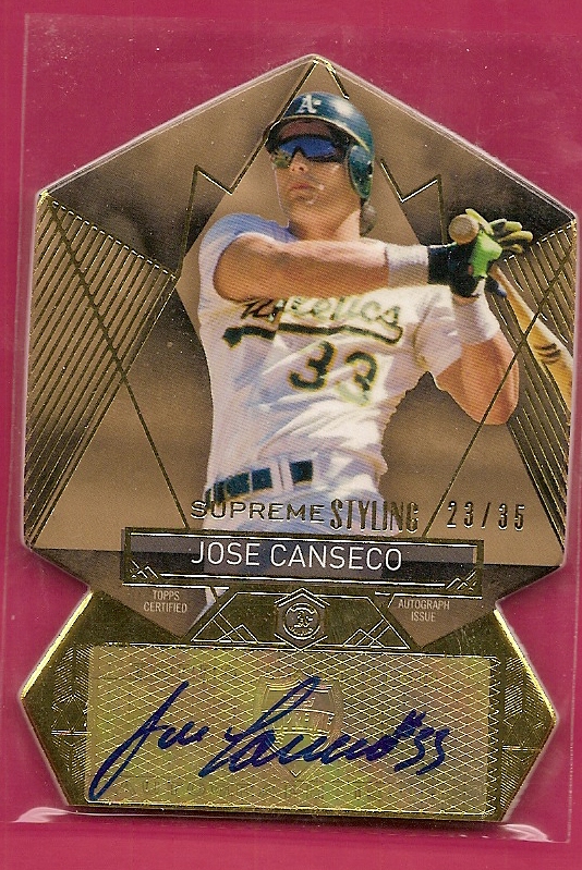 2014 Topps Supreme Supreme Styling Autographs Sepia #SSJC Jose Canseco