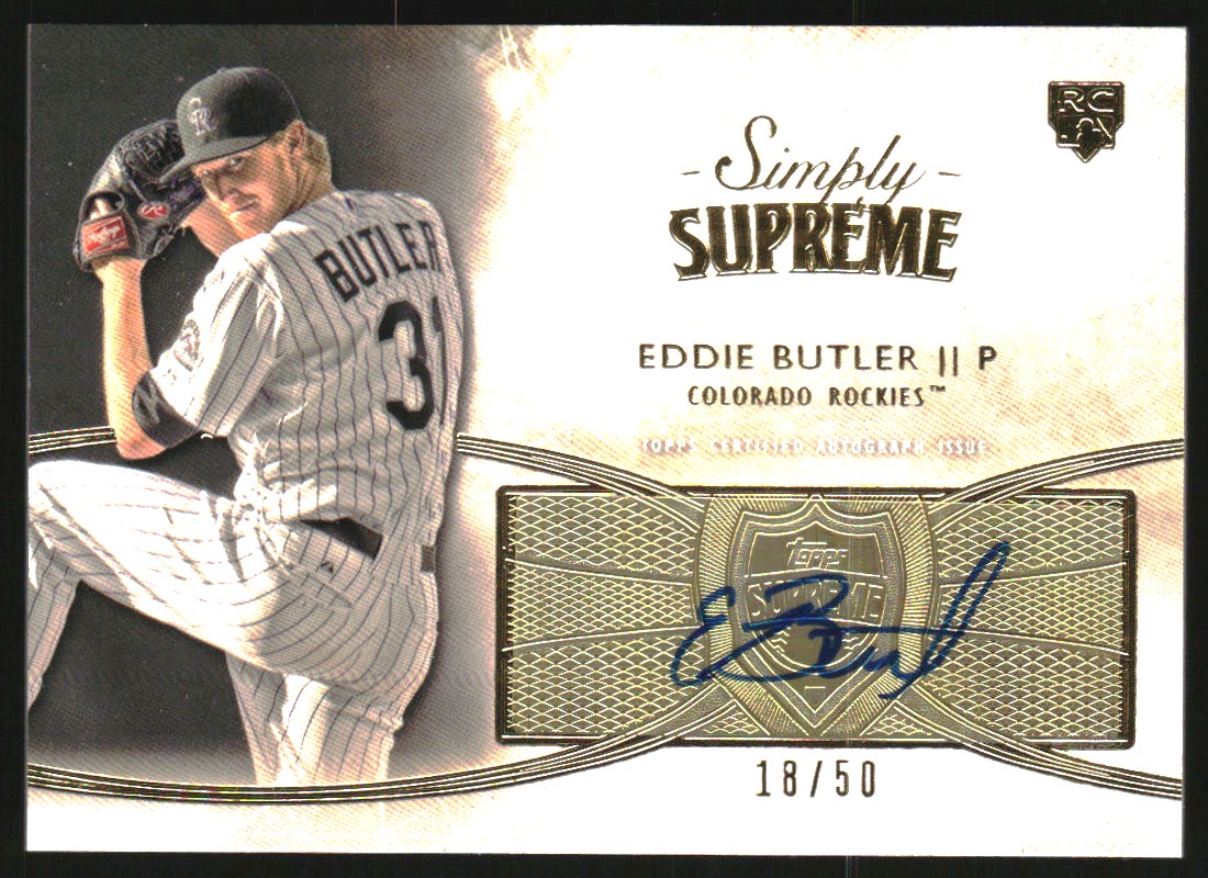 2014 Topps Supreme Simply Supreme Autographs #SSUEB Eddie Butler