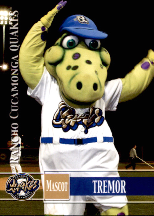 2014 Rancho Cucamonga Quakes Team Issue 33 Tremor Mascot Baseball Card