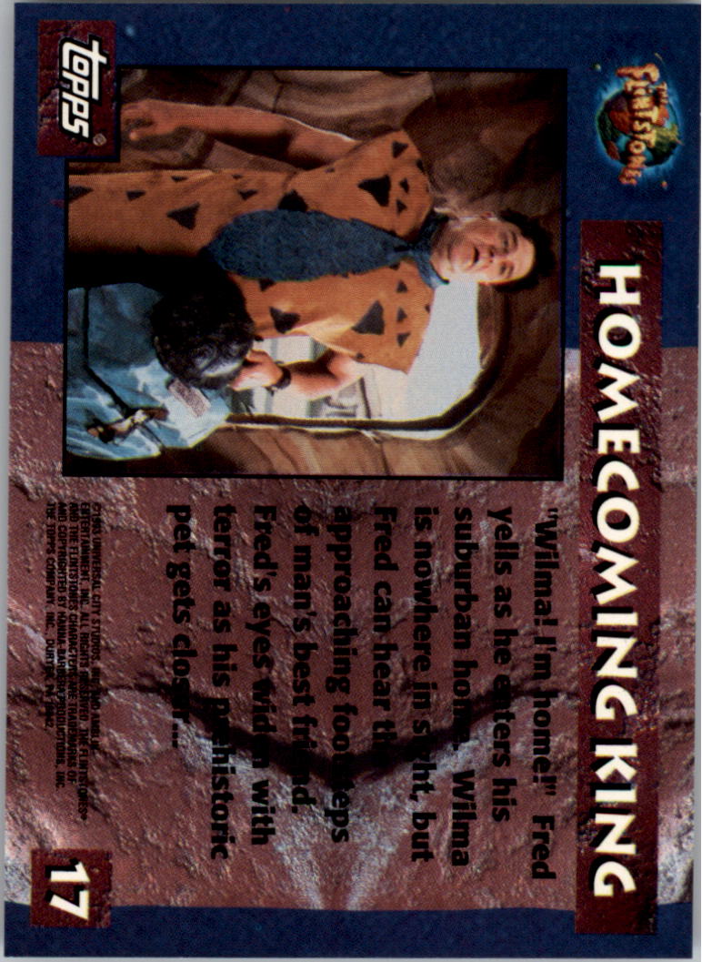 1993 Topps The Flintstones Movie #17 Homecoming King back image