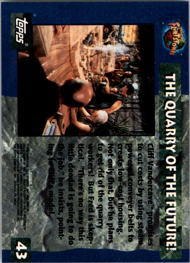 1993 Topps The Flintstones Movie #43 The Quarry of the Future! back image