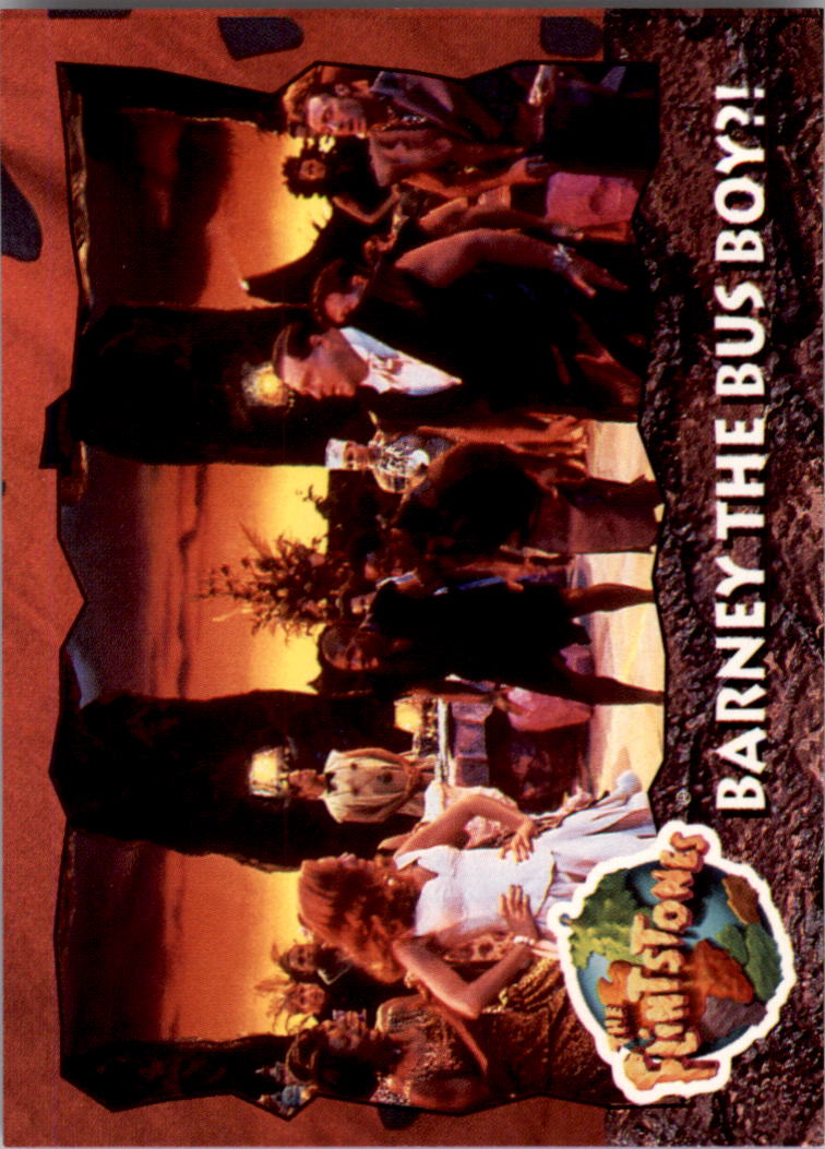 1993 Topps The Flintstones Movie #56 Barney the Bus Boy?!