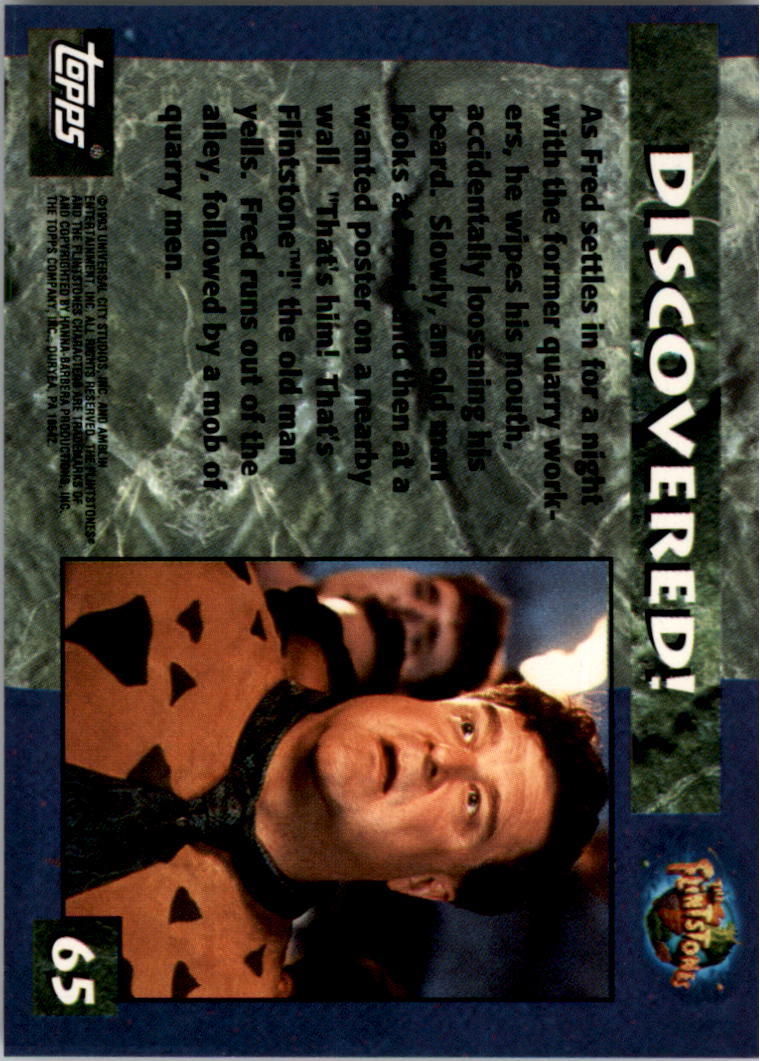1993 Topps The Flintstones Movie #65 Discovered! back image