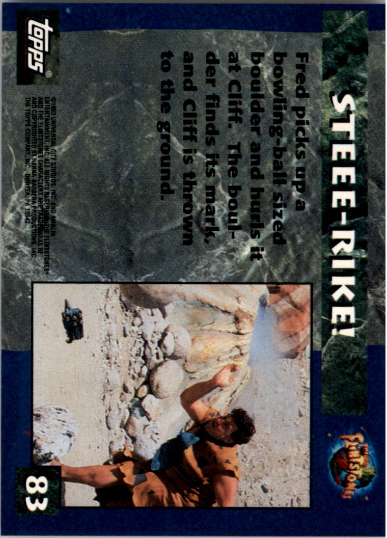 1993 Topps The Flintstones Movie #83 Steee-rike! back image