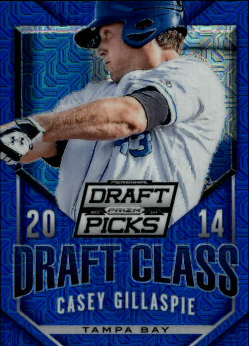 2014 Panini Prizm Perennial Draft Picks Draft Class Prizms Blue Mojo #18 Casey Gillaspie