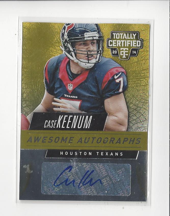 2014 Totally Certified Awesome Autographs Gold #AACK Case Keenum/10