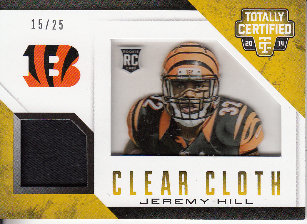 2014 Totally Certified Rookie Clear Cloth Gold Horizontal #RCCJH Jeremy Hill