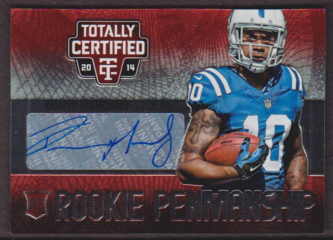 2014 Totally Certified Rookie Penmanship Red #RPDM Donte Moncrief