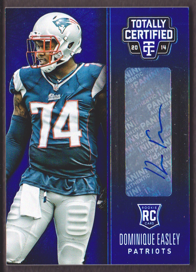 2014 Totally Certified Rookie Signatures Platinum Blue #133 Dominique Easley