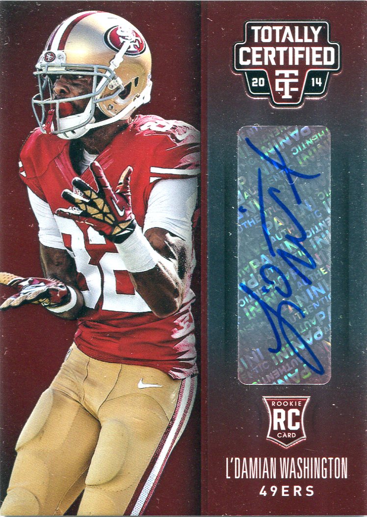 2014 Totally Certified Rookie Signatures Platinum Red #118 L'Damian Washington