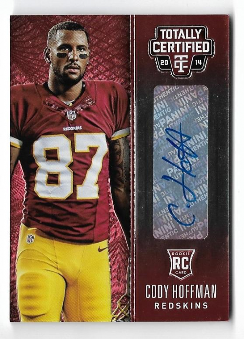2014 Totally Certified Rookie Signatures Platinum Red #158 Cody Hoffman