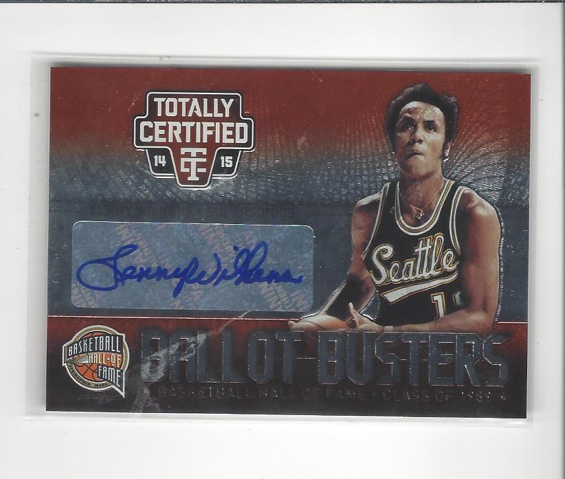2014-15 Totally Certified Ballot Busters Signatures #BBLW Lenny Wilkens/49