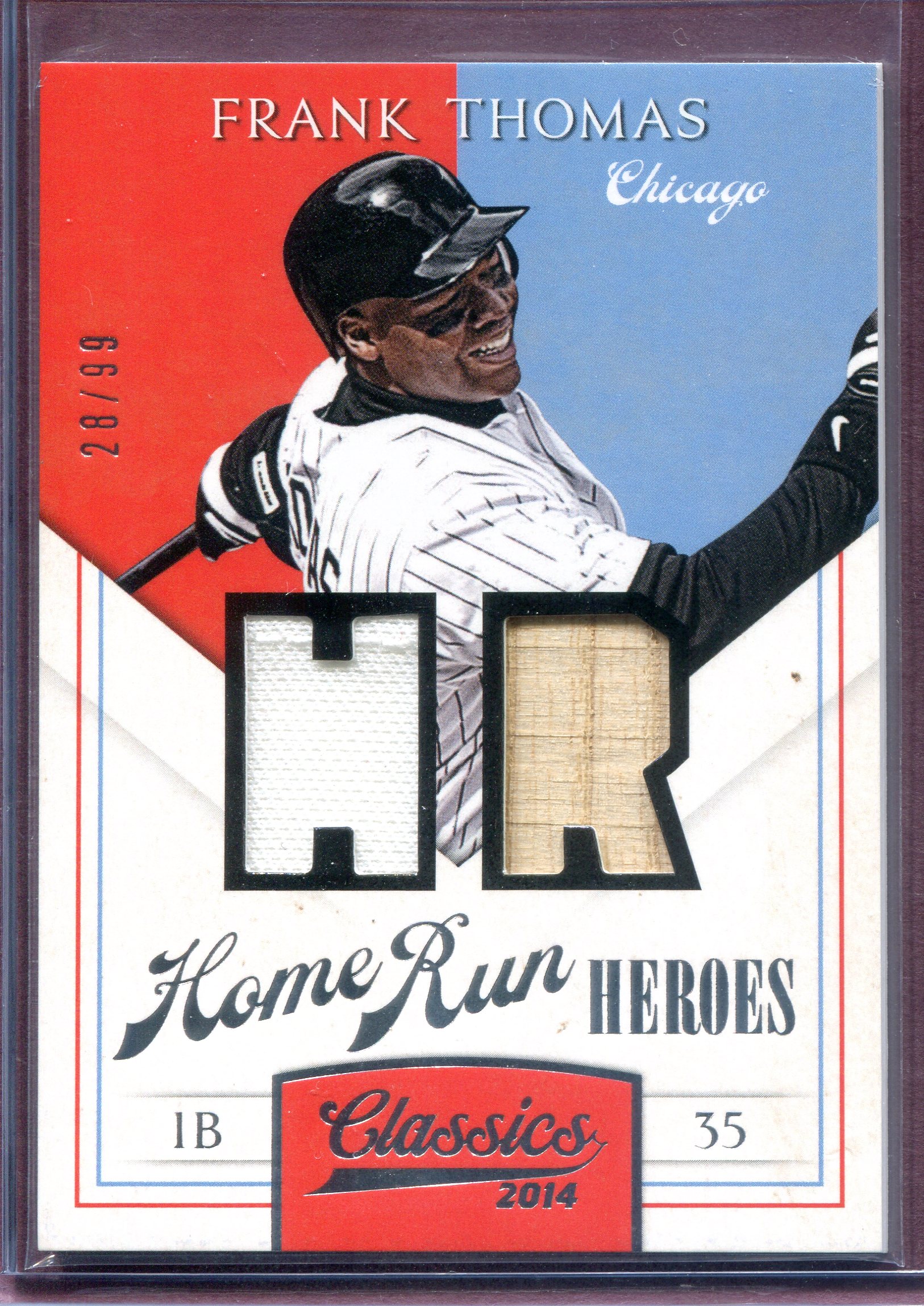 2014 Classics Home Run Heroes Materials Combos #11 Frank Thomas/99