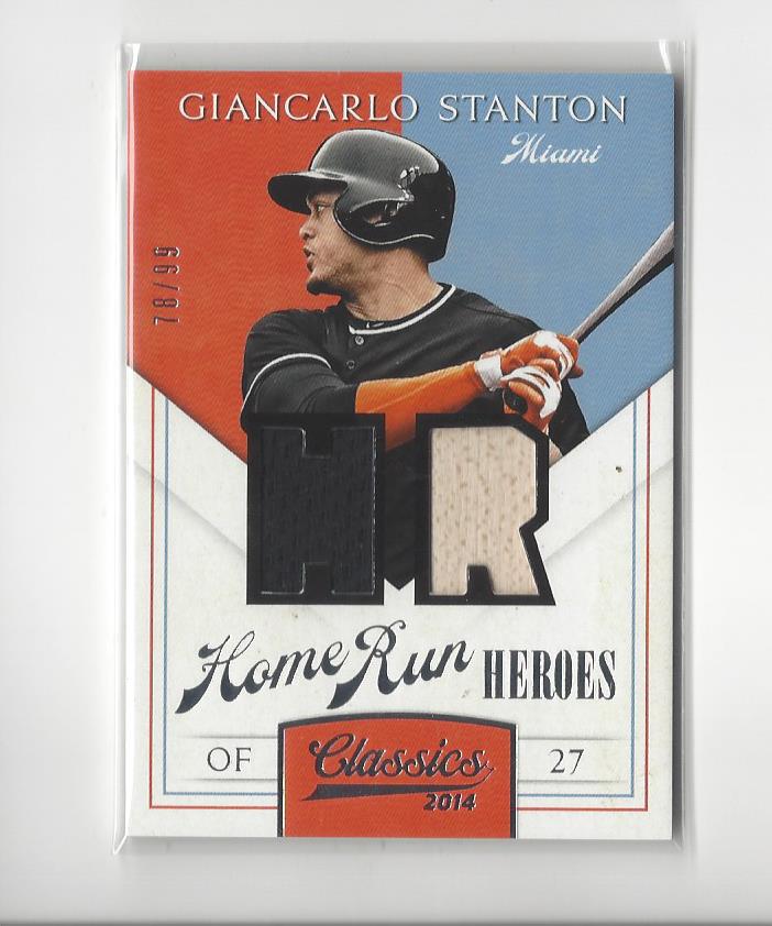 2014 Classics Home Run Heroes Materials Combos #12 Giancarlo Stanton/99