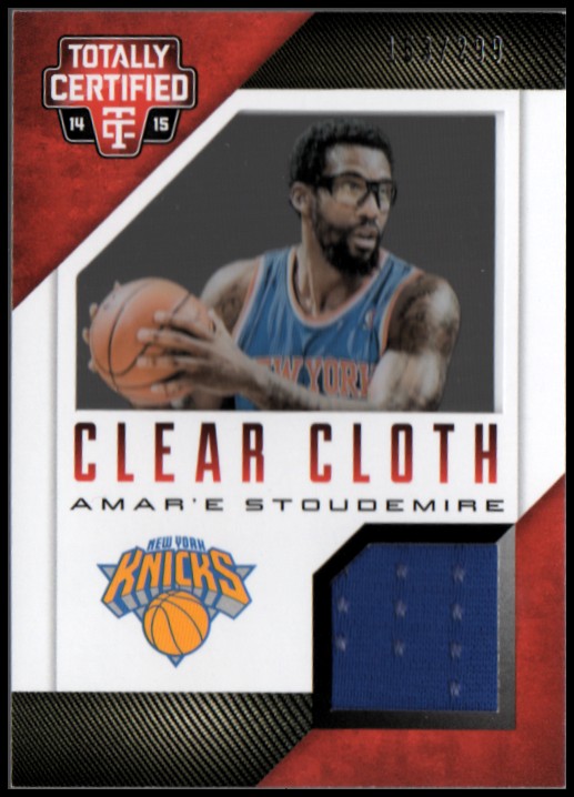 2014-15 Totally Certified Clear Cloth Jerseys Red #51 Amar'e Stoudemire/299