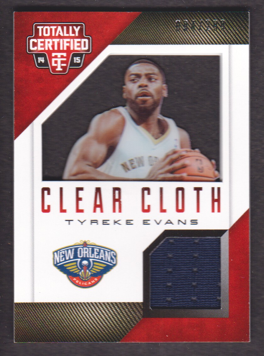 2014-15 Totally Certified Clear Cloth Jerseys Red #90 Tyreke Evans/299