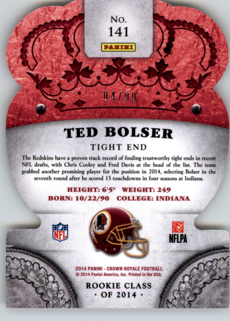 2014 Crown Royale Retail Red #141 Ted Bolser back image