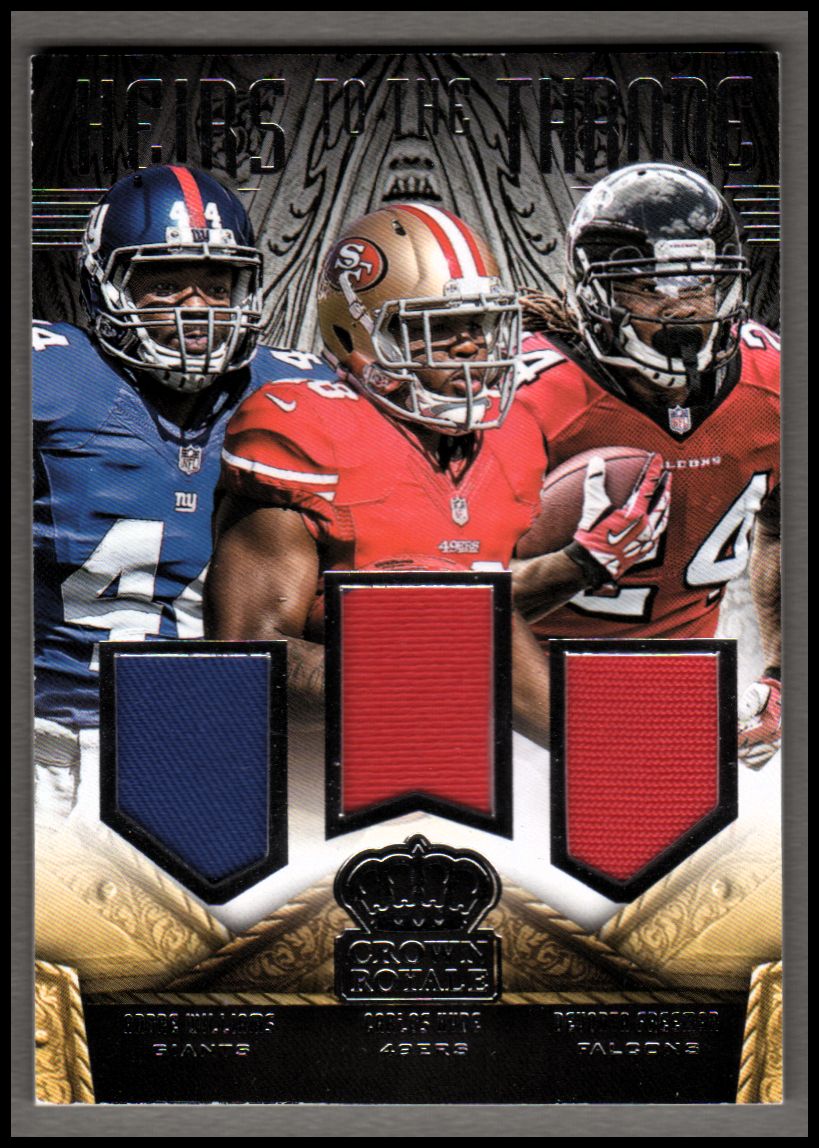 2014 Crown Royale Heirs to the Throne Materials Trios #HTTRB1 Andre Williams/Carlos Hyde/Devonta Freeman/399