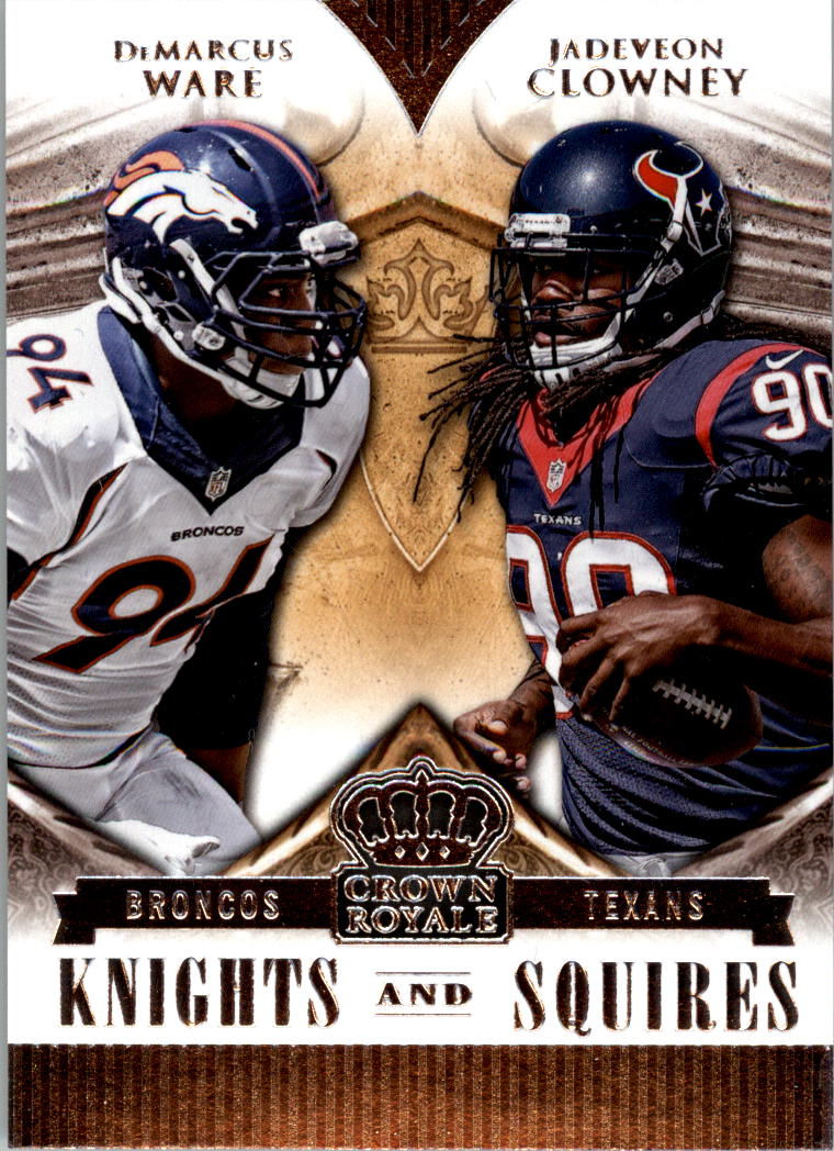 2014 Crown Royale Knights and Squires #KS8 DeMarcus Ware/Jadeveon Clowney
