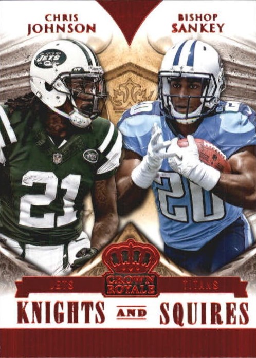 2014 Crown Royale Knights and Squires Red #KS11 Bishop Sankey/Chris Johnson