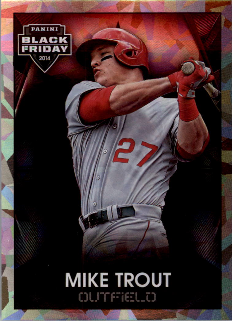 2014 Panini Black Friday Cracked Ice #15 Mike Trout BB