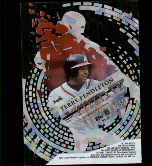 2014 Topps High Tek Spiral Bricks Ice Diffractor 75 #HTTP Terry Pendleton back image