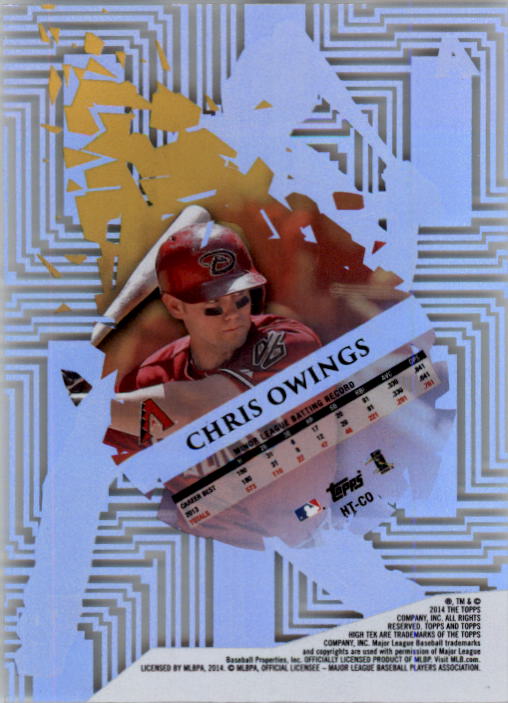 2014 Topps High Tek Large Maze #HTCO Chris Owings back image