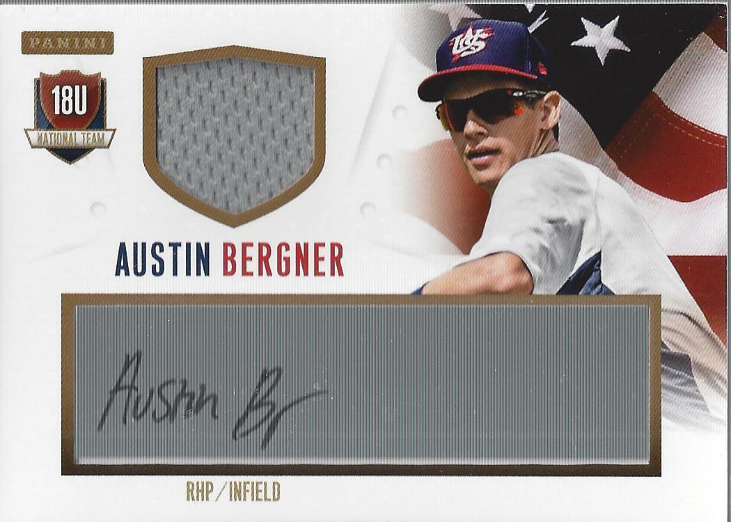 2014 USA Baseball 18U National Team Jerseys Signatures #31 Austin Bergner