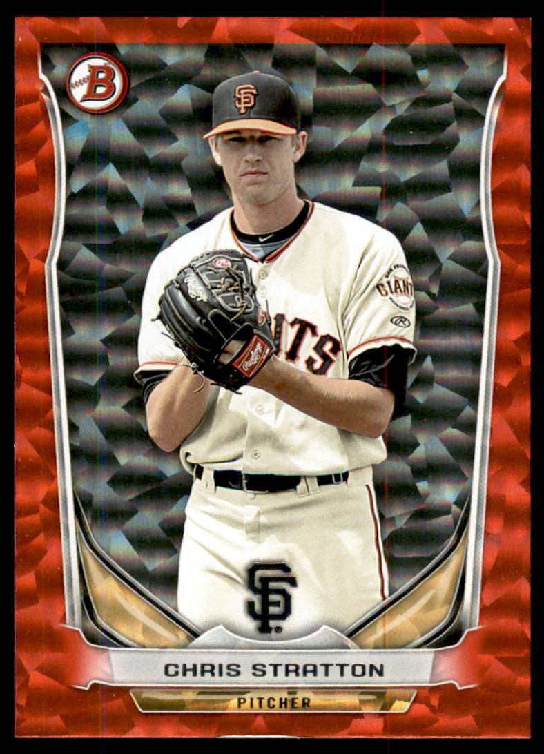 2014 Bowman Draft Top Prospects Red Ice #TP79 Chris Stratton