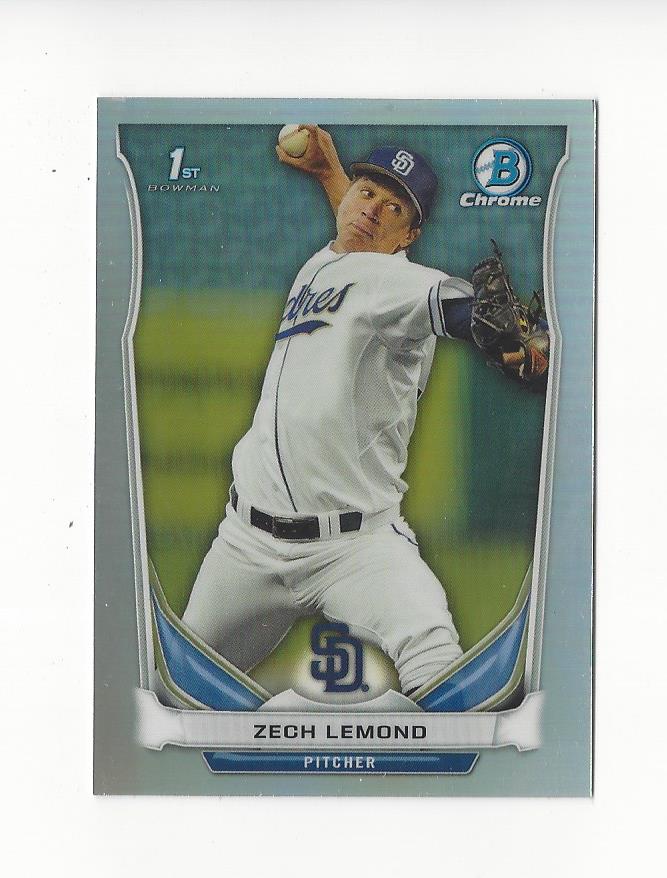 2014 Bowman Chrome Draft Refractors #CDP64 Zech Lemond
