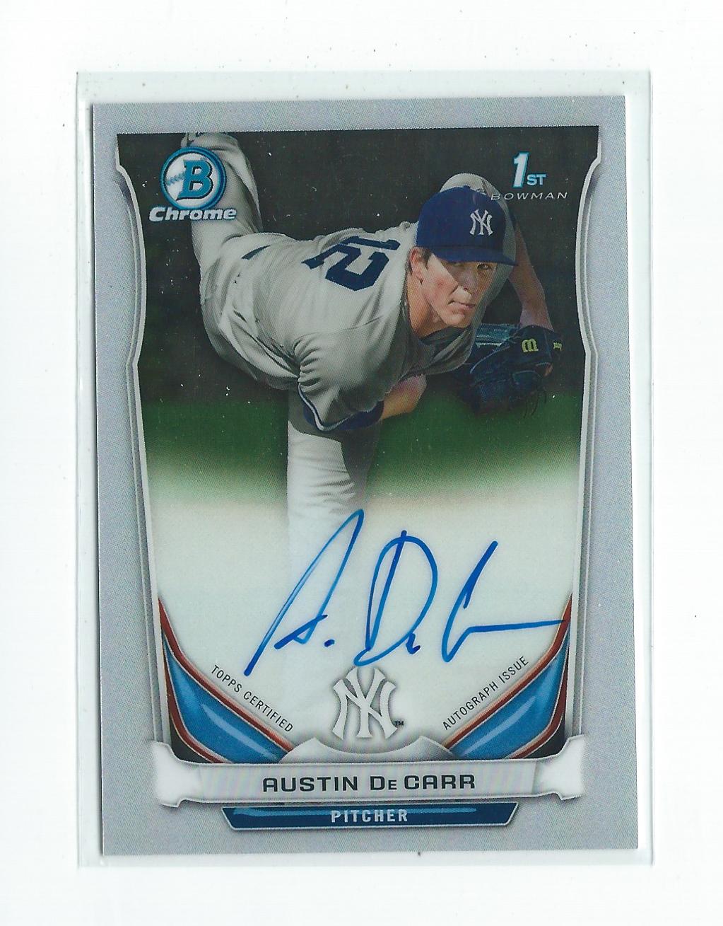 2014 Bowman Chrome Draft Draft Pick Autographs #BCAAD Austin DeCarr