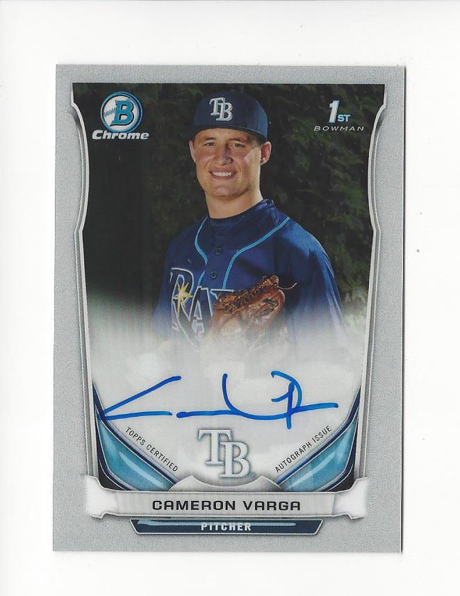 2014 Bowman Chrome Draft Draft Pick Autographs #BCACVA Cameron Varga