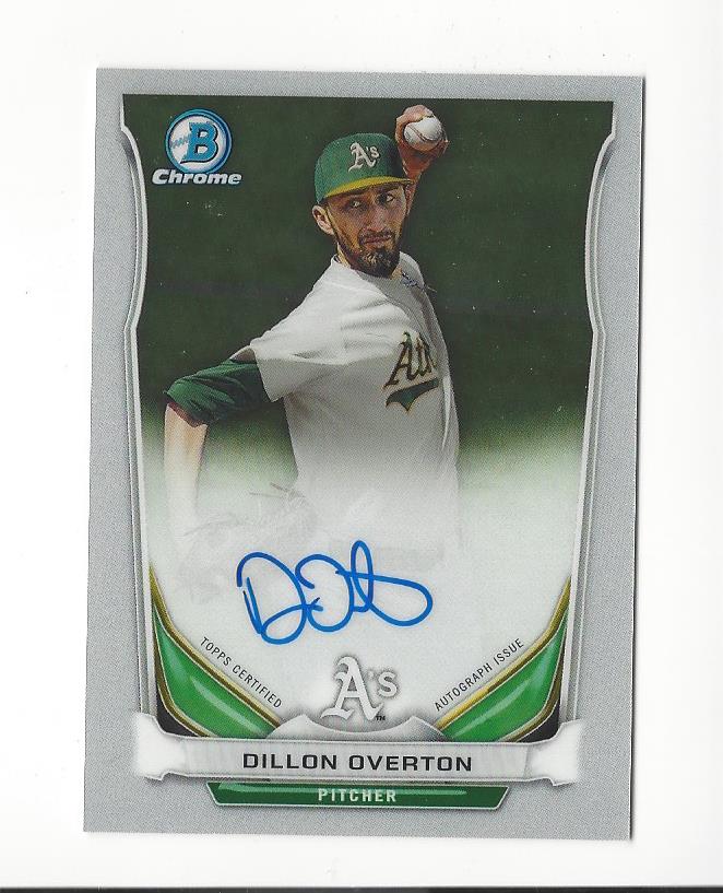 2014 Bowman Chrome Draft Draft Pick Autographs #BCAPDO Dillon Overton